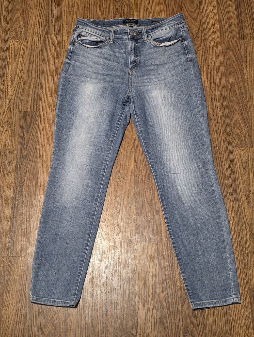 Judy Blue Relaxed Fit High Rise Jeans Size 11/30 Medium Wash Stretch Denim B11